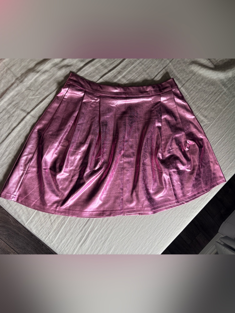 Metallic Pink SHEIN Skirt